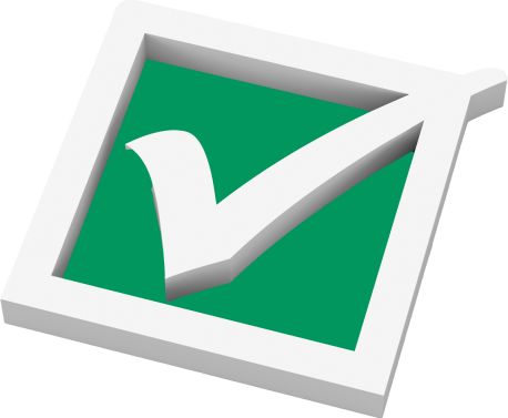 White checkbox with green background