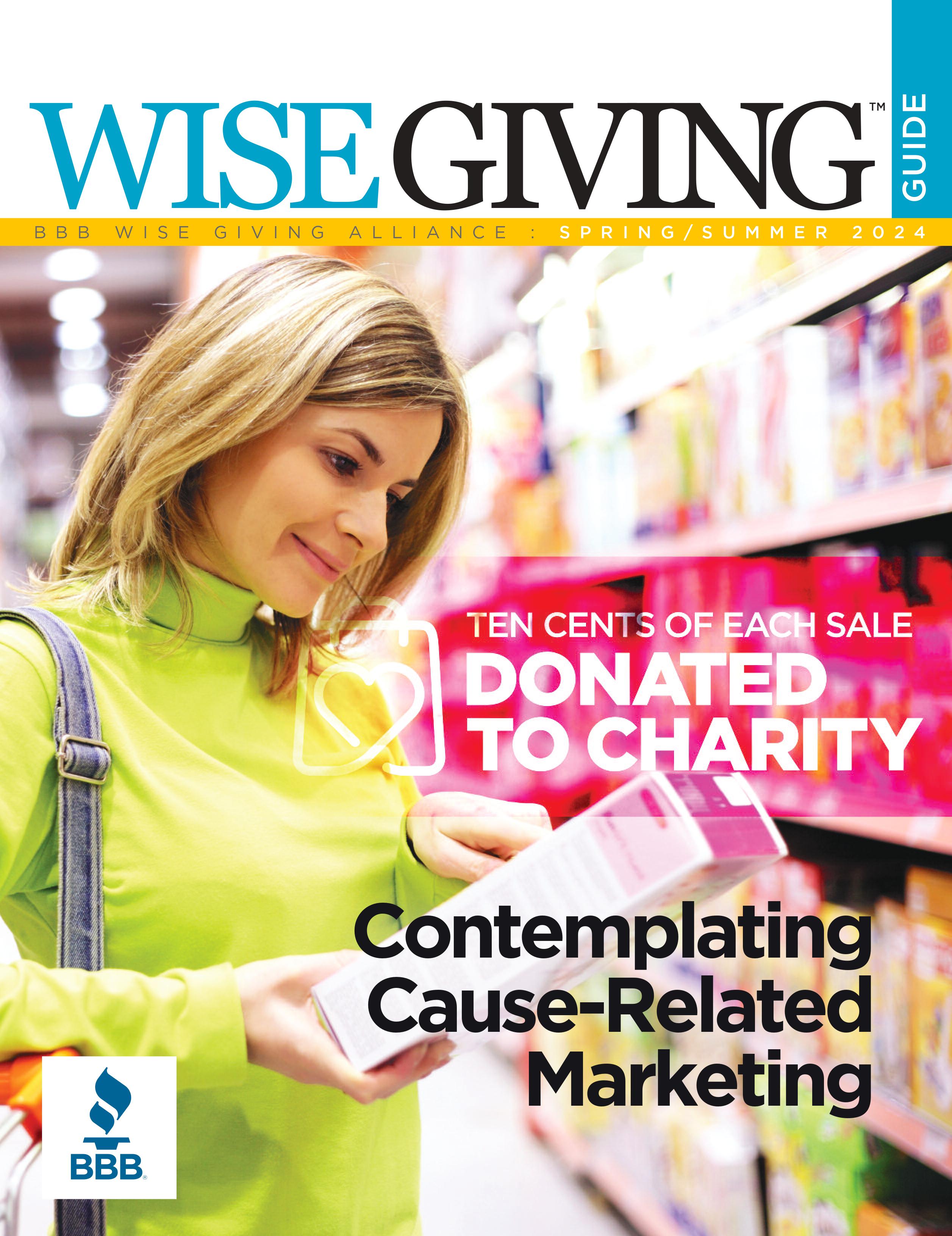 Wise Giving Guide Spring/Summer 2024: Cause-Related Marketing 